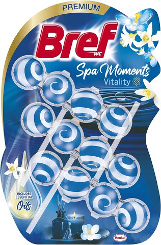 Bref De Luxe 3x50g Vitality Spa Moments | Čistící, dezinf.prostř., dezodoranty - Přípravky na WC - Závěsy na WC a pissoárové kostky